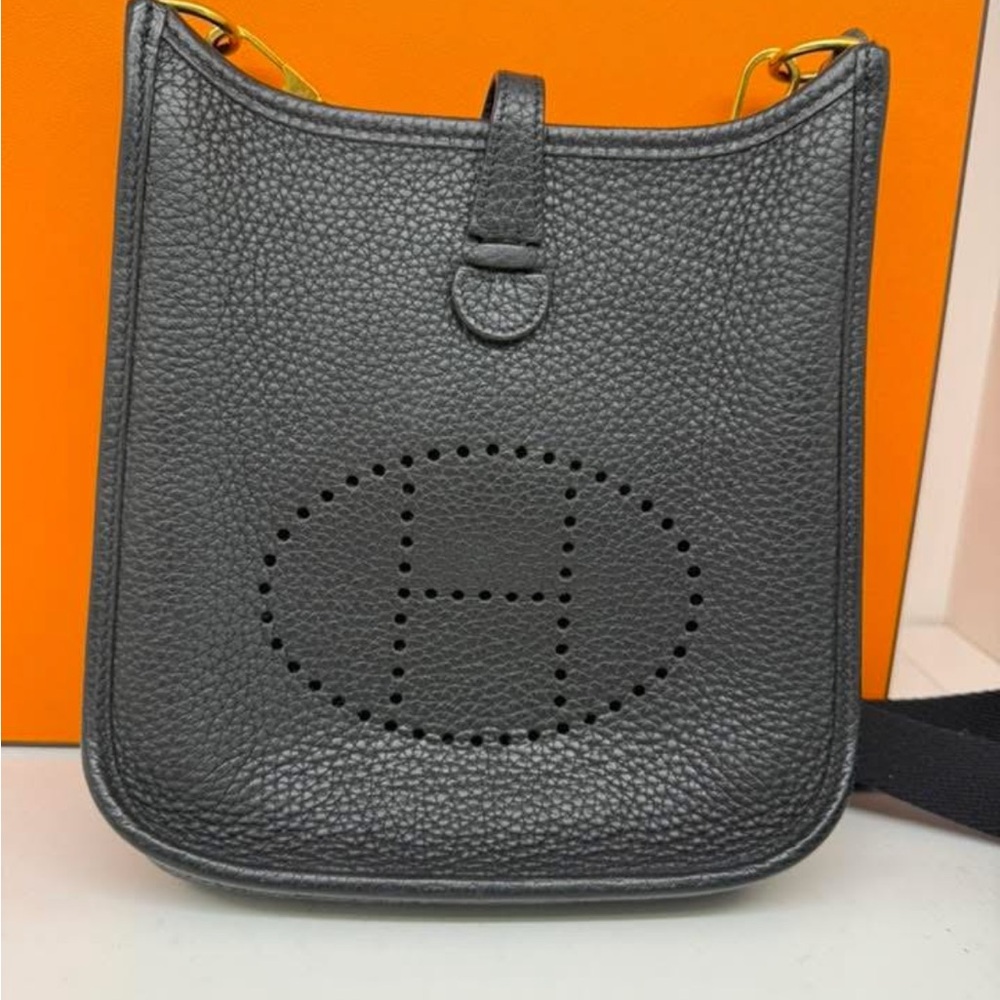 Black Leather Crossbody Bag